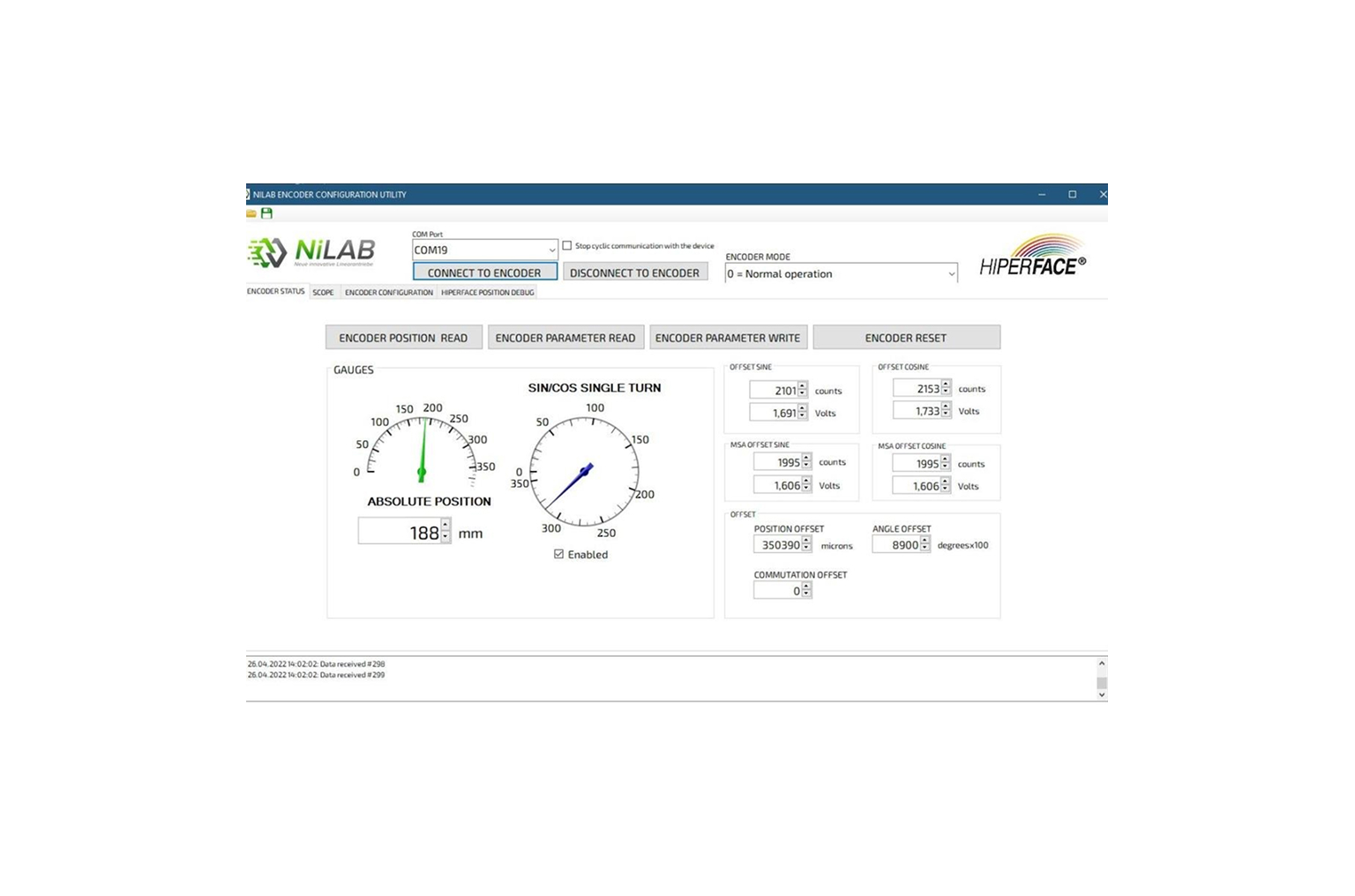 Reversed encoder Konfigurationstool - encoder_configurator_1